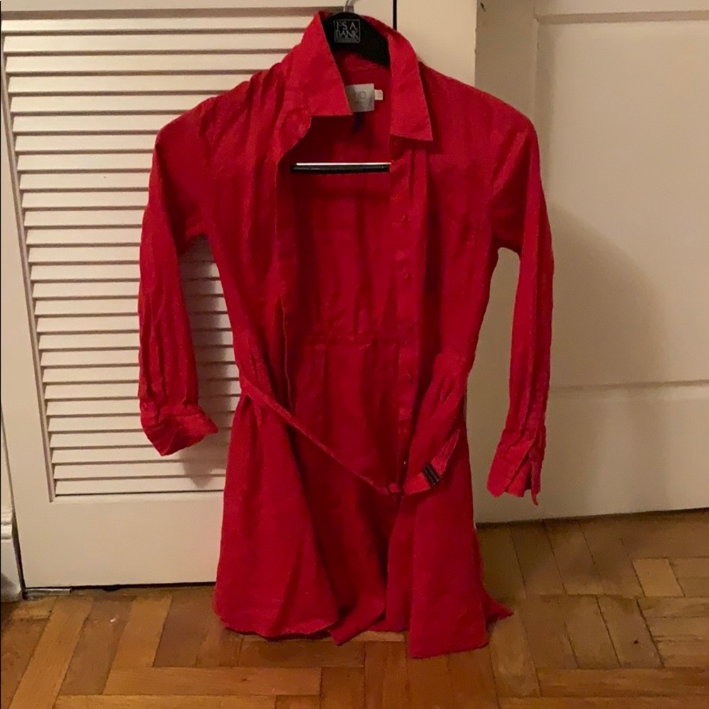 Red mini dress